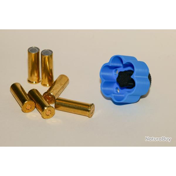Speedloader revolver 38 Special & 357 mag - couleur bleu