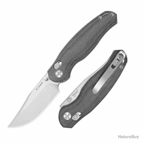 Couteau Kizer Phoca CC Lame Acier AEB-L Manche Black Norplex UltreX Clutch Lock KIV3780A3
