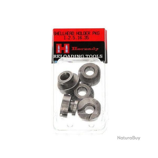 Shell Holder Hornady pack de 5 - Griffes de maintien d'�tui n�1, 2, 5, 16 et 35 STANDARD