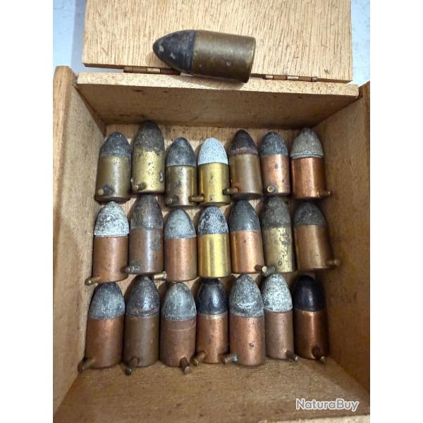 22 Cartouches calibre 12 mm � Broche, pour R�volver Lefaucheux