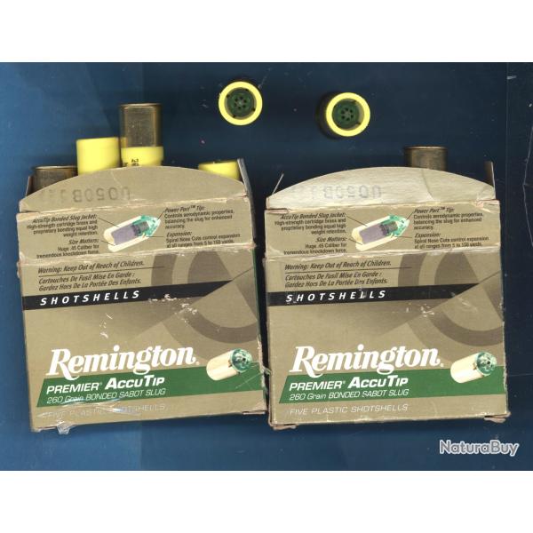 2 x 5 =10 cart .Cal 20/70 - Balle REMINGTON - SABOT ACCUTIP Bonded (Soud)  - 50 %