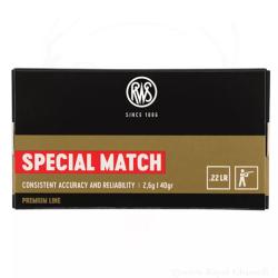 50 balles SPECIAL MATCH 22LR 40GRS RWS