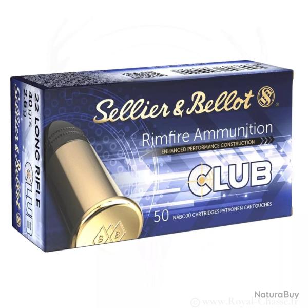 50 balles CLUB LRN Cal. 22LR 40GRS S&B