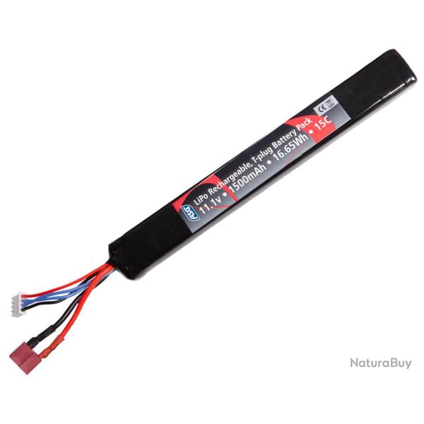 Batterie LiPo 11,1v Stick 1500 mAh T-Dean / Tube Crosse (ASG)