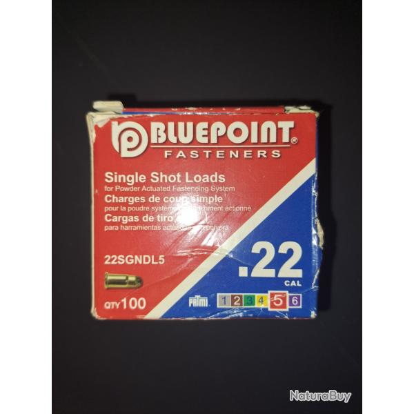 cartouches � blanc bluepoint cal 5.6/16 mm cal 22 rouge bo�te de 100 pour stalker 906 ou autre