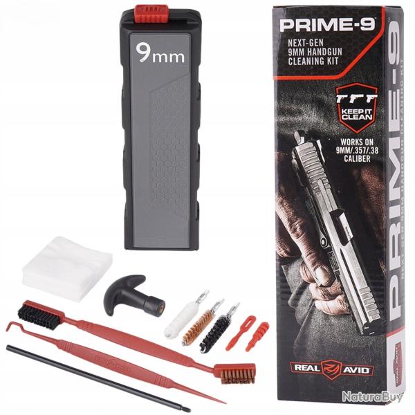 Kit de nettoyage pour armes Prime-9, calibre .357/.38/9 mm