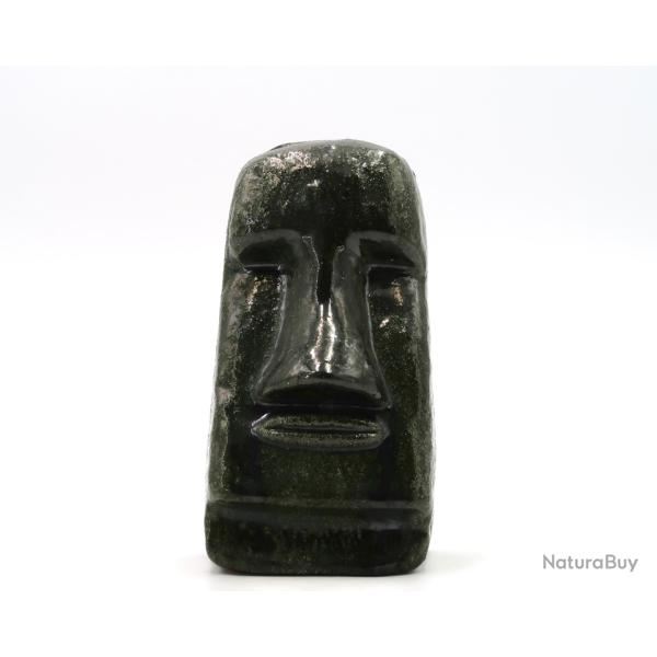 Buste en c�ramique d'un g�ant de l'�le de P�ques, ann�es 70 / Moai, Tiki