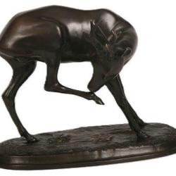 Bronze Chevreuil patte relev&eacute;e moyen mod&egrave;le LOVERGREEN