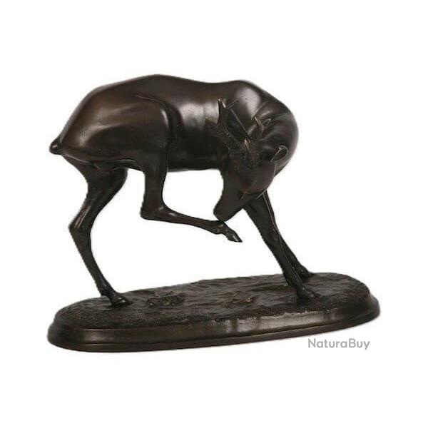 Bronze Chevreuil patte relev�e moyen mod�le LOVERGREEN