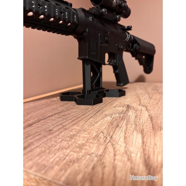 Support Carabine Fusil AR-15 M4 Design Hexagone