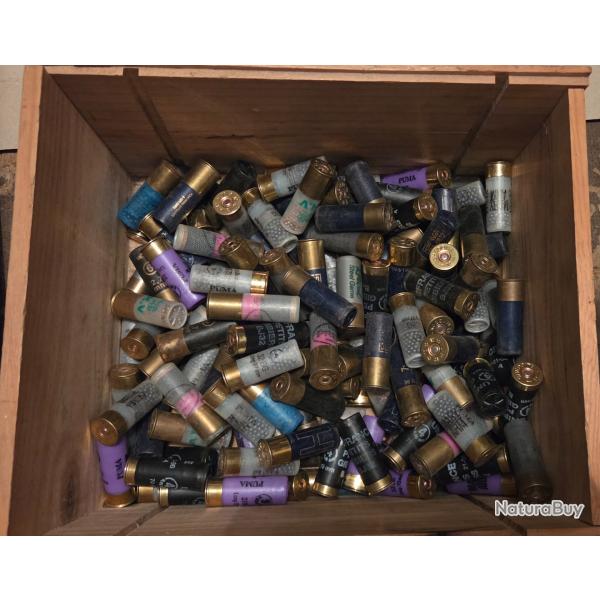 Lot munitions calibre 12/70 plombs aciers et cuivre mlanger