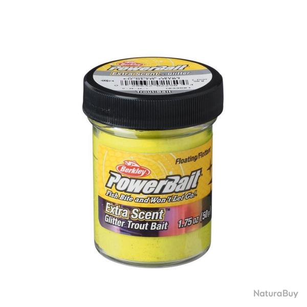 BERKLEY PowerBait Pte  Truite Glitter - Sunshine Yellow Glitter - 50g (?1.75oz)