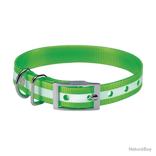 Collier pour chien vert phosphorescent 45 cm