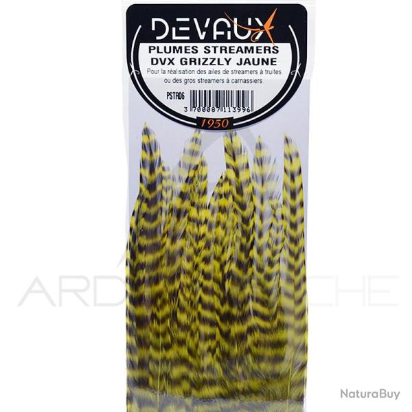 Plumes streamers DEVAUX Grizzly jaune