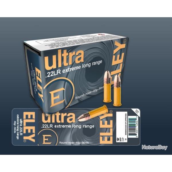 Balles 22lr ELEY ultra extreme long range RN 40gr par 250
