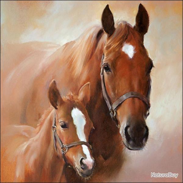 SERVIETTE CHEVAL AVC POULAIN - AMBIENTE