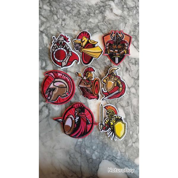 Lot de 8 patchs Guerrier thermocollant LIVRAISON GRATUITE