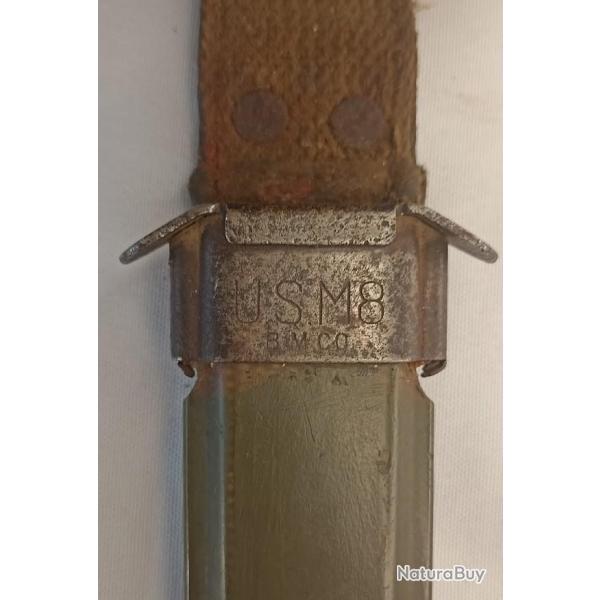 Fourreau original US M8 pour poignard M3 Parachutiste WW2