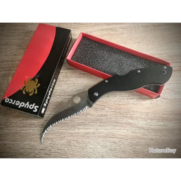 Couteau pliant griffe dentel serrated Spyderco civilian
