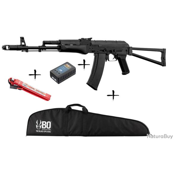 Pack de Noel r�plique AEG AK74 + batterie Lipo + chargeur + housse 1J