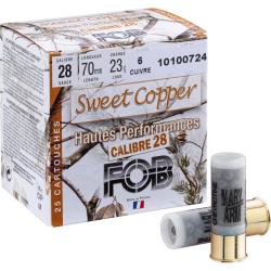 Cartouche de chasse sans plomb FOB Sweet Copper cal. 28 HP N&deg;6 cal. 28 bte de 25