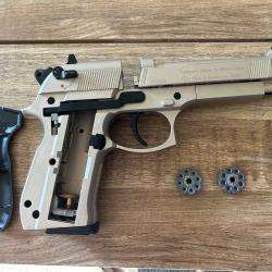 PISTOLET UMAREX BERETTA 92 FS CO2 4,5mm NICKEL
