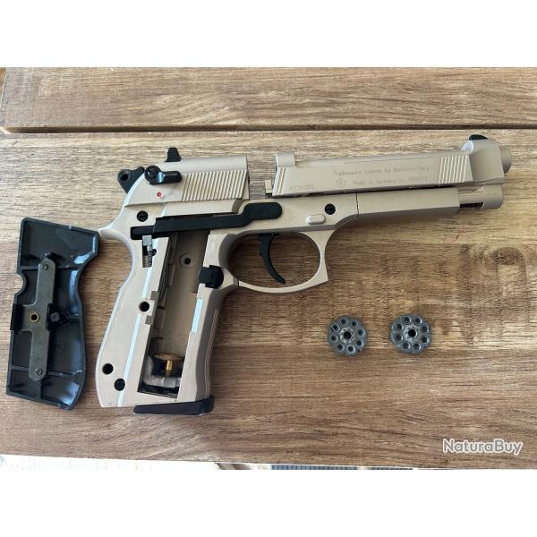 PISTOLET UMAREX BERETTA 92 FS CO2 4,5mm NICKEL