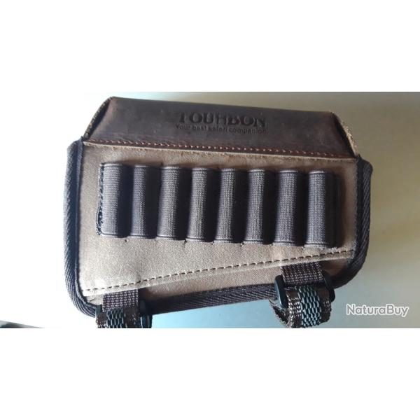 REPOSE-JOUE AVEC CARTOUCHI�RE DROITIER - EN TOILE ET CUIR - TOURBON