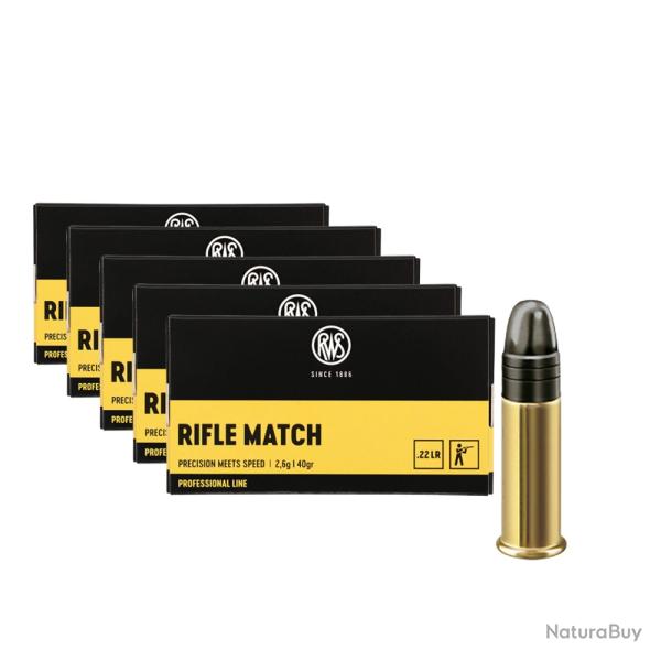 250 BALLES RWS 22LR RIFLE MATCH