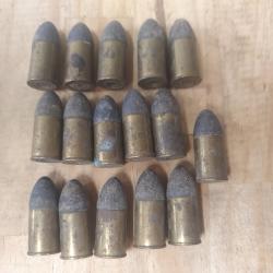 lot de 16 cartouches calibre 11 mm mod 1873 marquage : GG   GUERRE MOD 73 - amorcage type GAUPILLAT