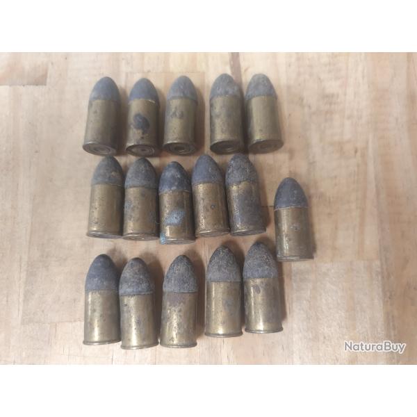 lot de 16 cartouches calibre 11 mm mod 1873 marquage : GG   GUERRE MOD 73 - amorcage type GAUPILLAT