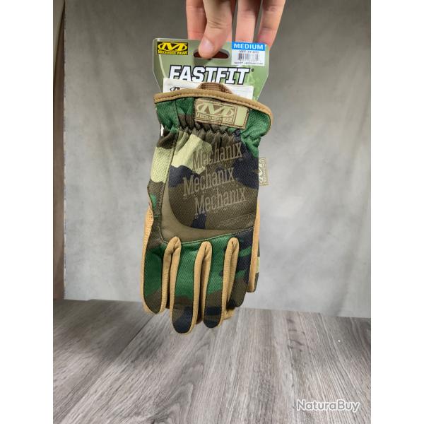 Gants FASTFIT MECHANIX WEAR Couleur Camouflage Woodland