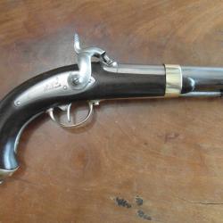 Superbe pistolet de marine modèle 1837 de la Manufacture Rle de Chatellerault