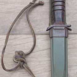 US WW2 couteau de combat USM3 UTICA et fourreau USM8
