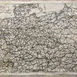 Carte Foulard Evasion Pilote RAF Allemagne 9U Original d'époque