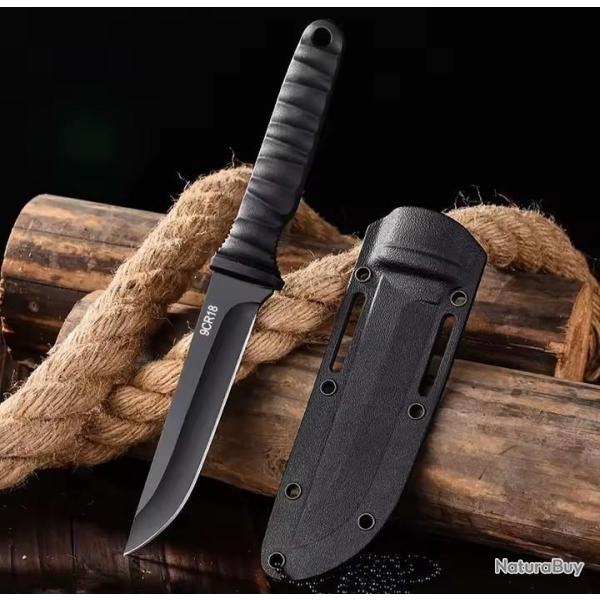 Couteau tactique, Acier grande rsistance inoxidable 9CR18, offre dcouverte 1 aux enchres !!
