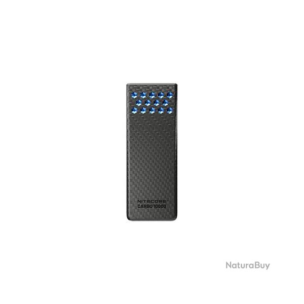 Powerbank Nitecore CARBO 10000 Gen2 - 10 000mAh - Charge rapide 30W - Ultra-lgre - Bleu