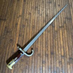 TRÈS BELLE BAÏONNETTE GRAS 1874 GRAVÉE DE LA MANUFACTURE D'ARMES DE SAINT ÉTIENNE OCTOBRE 1877