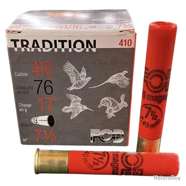 CARTOUCHES DE CHASSE AU PETIT GIBIER EN CALIBRE 410 MAGNUM N FOB