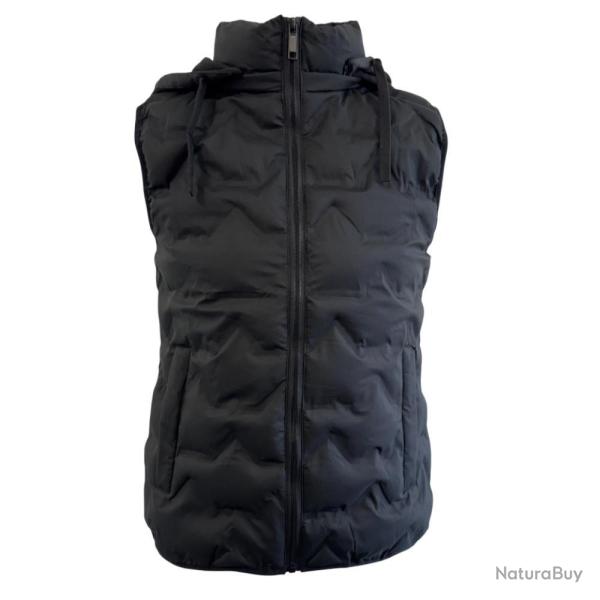 VESTE SANS MANCHES JUJU NOIRE