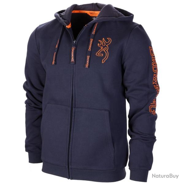 SWEAT CAPUCHE ZIP SNAPSHOT BLEU BROWNING