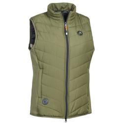 GILET DE CHASSE FEMME CHAUFFANT HYBRIDE KAKI PROHUNT