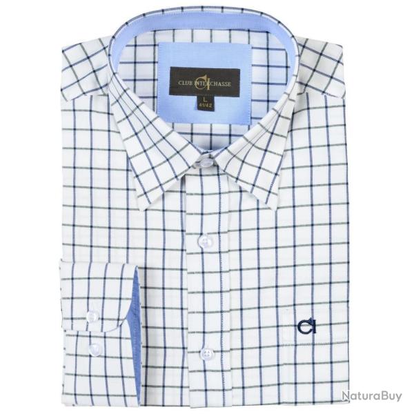 CHEMISE DE CHASSE HOMME TELEMAQUE A CARREAUX VERTS CLUB INTERCHASSE