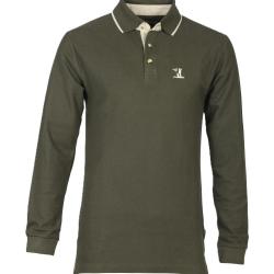 POLO A MANCHES LONGUES HOMME KAKI - 2XL - PERCUSSION