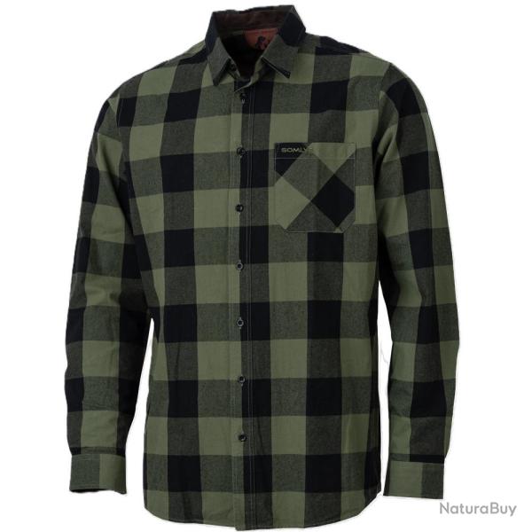 CHEMISE DE CHASSE HOMME SCANDINAVE VERTE SOMLYS