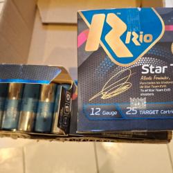CARTOUCHE RIO STAR TEAM EVO calibre 12/70 24g n°7.5 x25