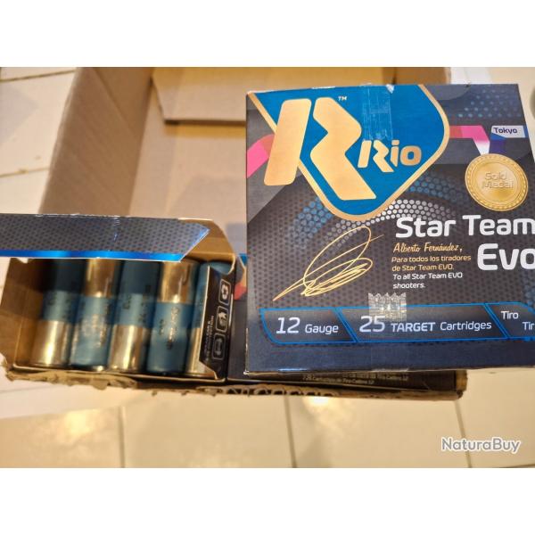 CARTOUCHE RIO STAR TEAM EVO calibre 12/70 24g n7.5 x25