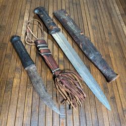 ESEMBLE DE DE COUTEAUX POIGNARD TOUARÈGUE AFRIQUE