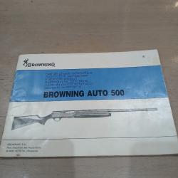 NOTICE , LIVRET FUSIL SEMI AUTOMATIQUE BROWNING A500 OU AUTO 500