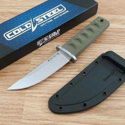 Couteau Cold Steel Kyoto II OD Green Lame Straight Back Acier 8Cr13MoV Manche Kray-Ex